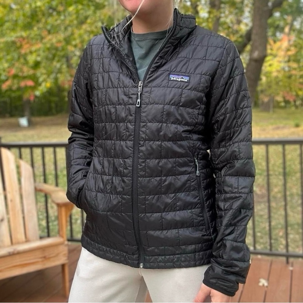 Patagonia Nano Puff Jacket Medium Black Windproof Water Resistant M